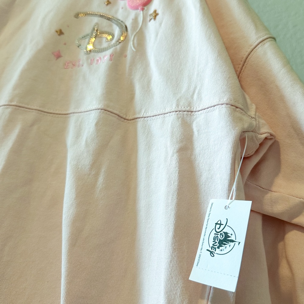 Disney World Pink Balloon Jersey Sweatshirt in XS - NWT - Picture 8 of 9